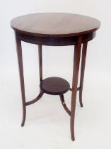 An Edwardian mahogany circular occasional table, 52cm diameter