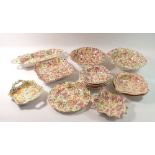 A collection of James Kent chintz including dessert set including Du Barry, Summertime and