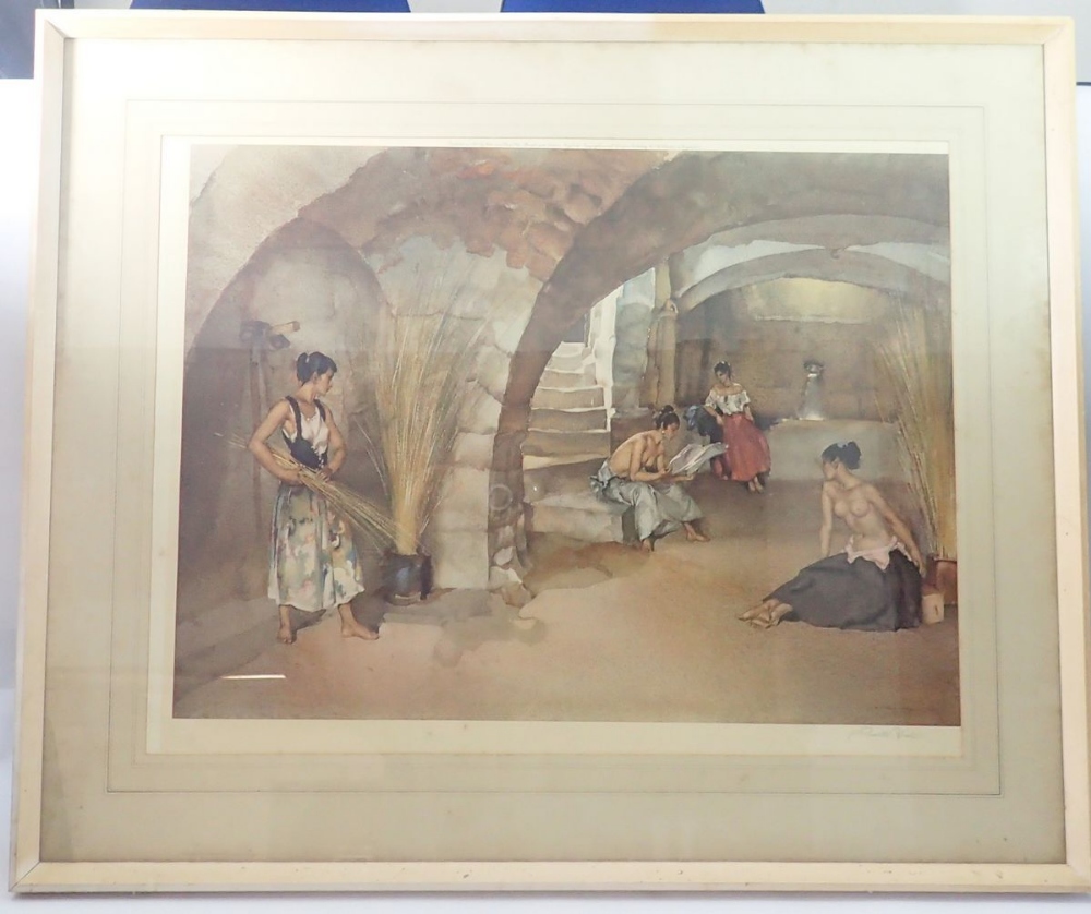 A Russell Flint limited edition print 'The Four Sisters Chazelet' signed in pencil with original