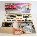 A Hornby Midnight Freight Set, boxed R887, two Triang engines, various track and accessories