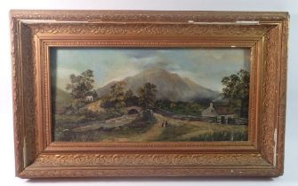 Greene - Victorian oil on canvas landscape Isle of Man, dated 1895, 19 x 39cm