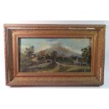 Greene - Victorian oil on canvas landscape Isle of Man, dated 1895, 19 x 39cm