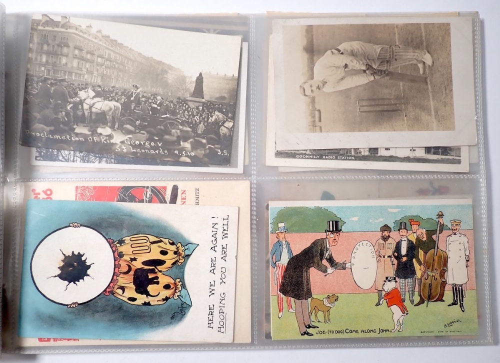 A group of thirty six postcards including cats, one Louis Wain, circus and King Edward VII in his - Image 4 of 9