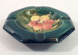 A Moorcroft octagonal small ashtray, 11cm - good condition