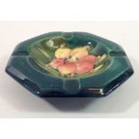 A Moorcroft octagonal small ashtray, 11cm - good condition