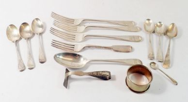 A group of various silver cutlery etc. 477g