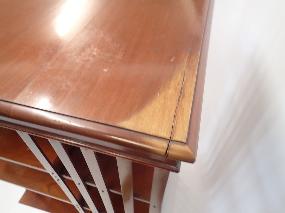 An Edwardian mahogany large square bookcase, this bookcase does not revolve 137cm x 71cm x 71cm - Image 3 of 3