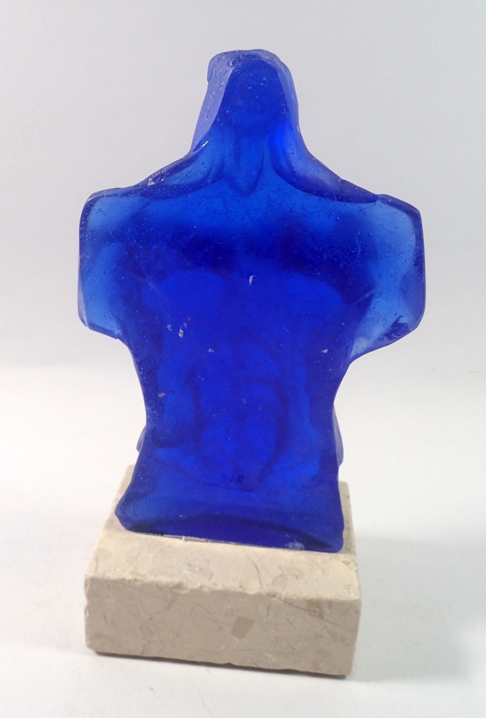 Isabel Mitchell glass sculpture blue torso, 29cm tall - Bild 2 aus 2