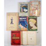 A group of literary books including first editions of The Ebony Tower by John Fowles, The Wanton