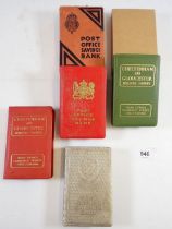 Two Post Office savings banks and two Cheltenham and Gloucester Building Society banks