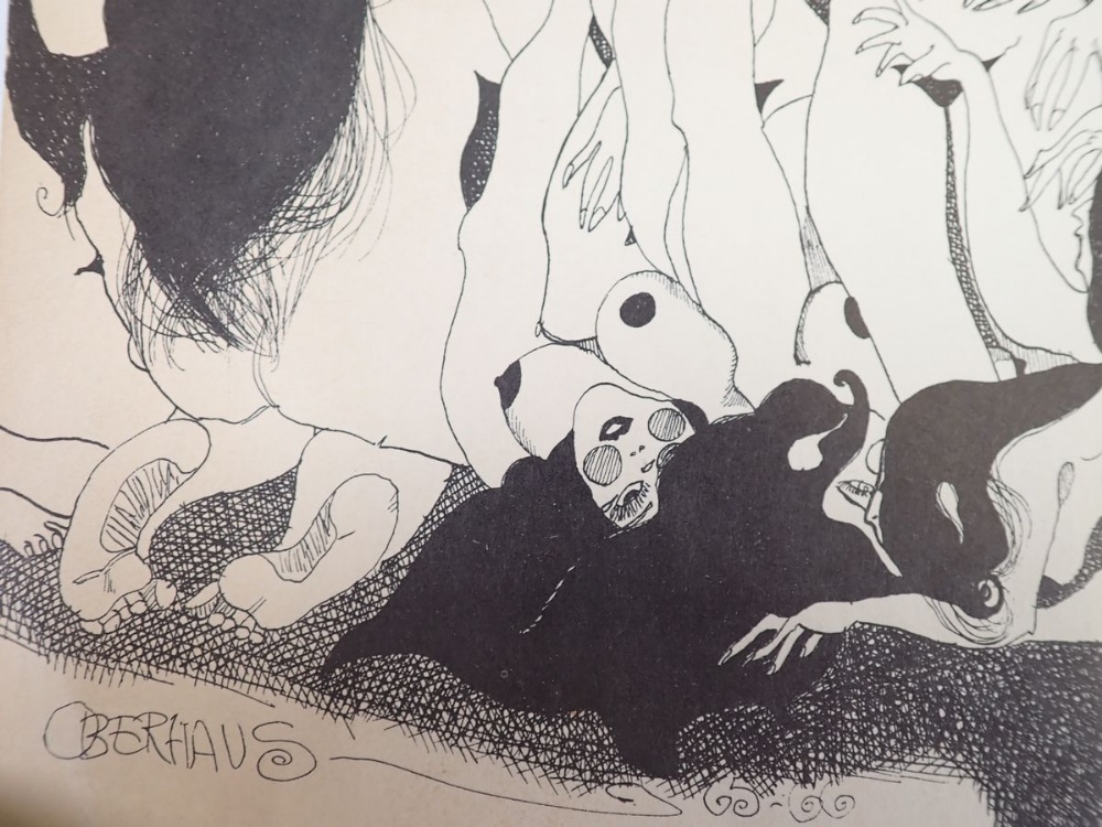Patricia Oberhaus erotic print of The Beatles performing to naked ladies!, unframed, 26 x 40cm - Image 2 of 2