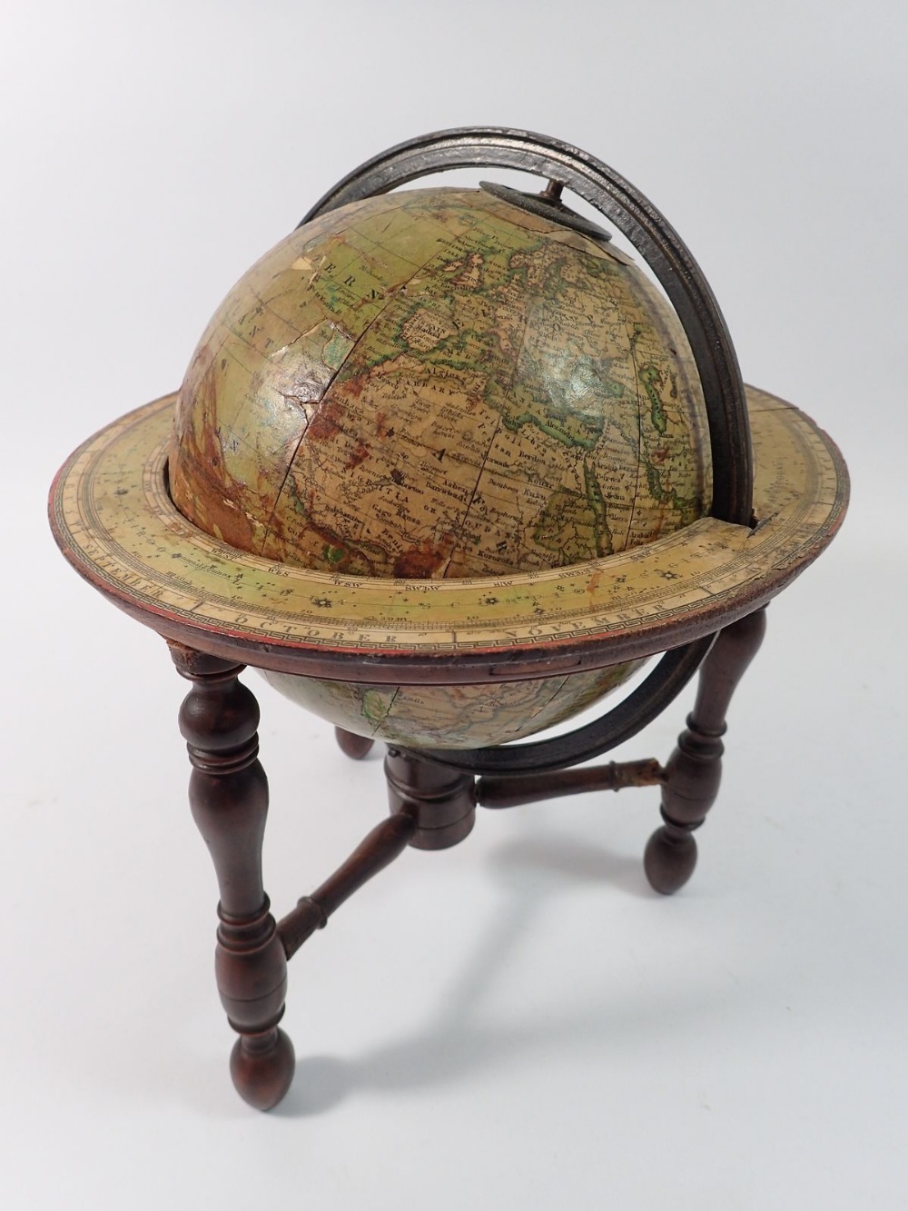 A Newtons new and improved terrestrial 5" globe containing the latest discoveries 1838 with outer - Bild 3 aus 10