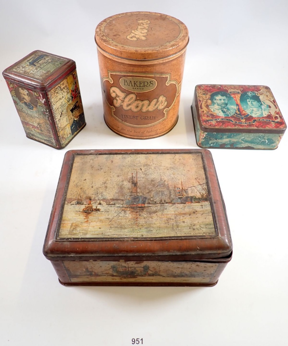 A collection of vintage tins