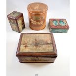 A collection of vintage tins