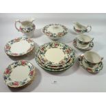 A Booths 'Floradora' part dinner service pattern A8043 comprising twenty four pieces, plates,