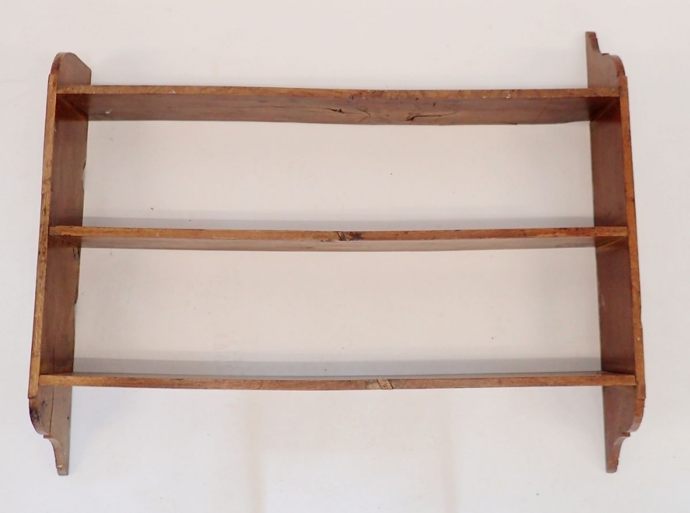 An elm wall shelf, 109 x 83cm