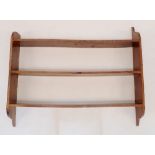 An elm wall shelf, 109 x 83cm