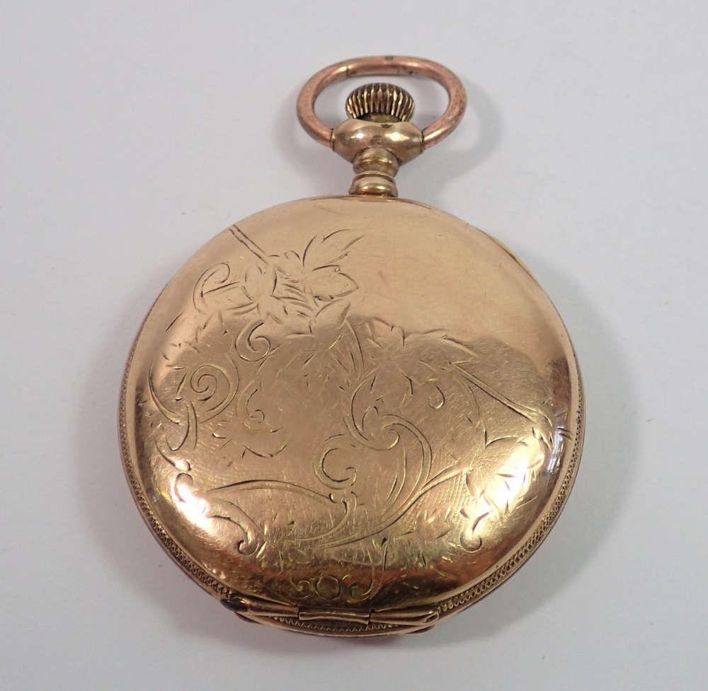 A 19th century Waltham gold filled 'Cashier' full hunter pocket watch - Image 3 of 4