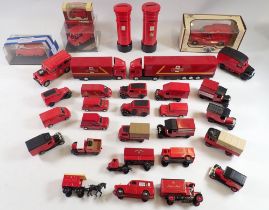 A group of Royal Mail vehicles including Corgi, Vanguards, Days Gone etc. some boxed plus two Post