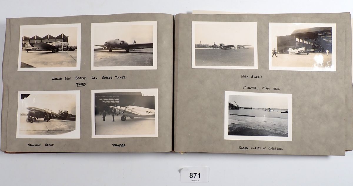 An interesting album of early aeroplane and gilding photographs circa 1930's, including - Bild 12 aus 15