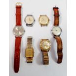 A group of gentleman's wristwatches including a Tressa Ultraflat Incabloc Automatic, Avia, Smiths