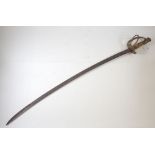 An American US cavalry sword with brass hilt