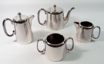 A silver plated tea service