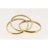 A 22ct gold triple band ring, 4.1, size K