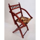 An Edwardian folding child's chair