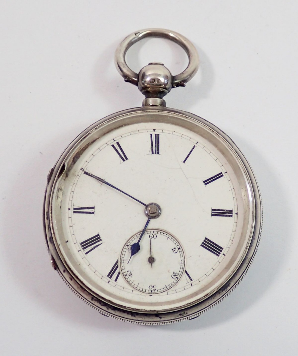 A silver pocket watch