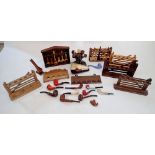 Nine various pipe racks with collection of thirty plus smoking pipes