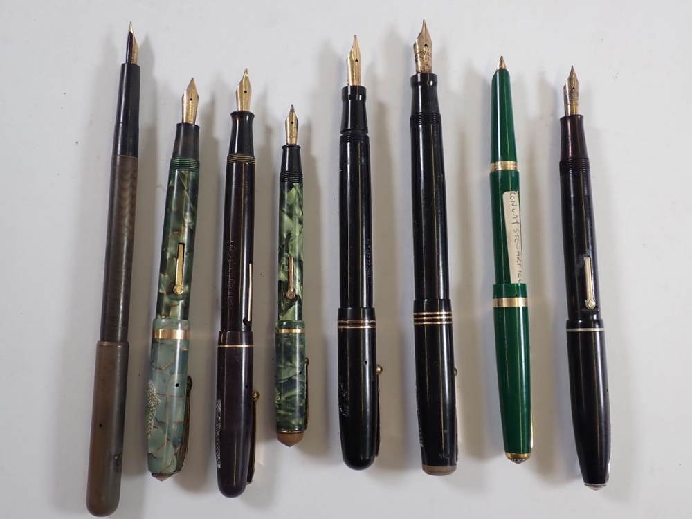 A group of eight fountain pens including four Swan Mabie Todd & Co and four Conway Stewart (some - Image 2 of 2