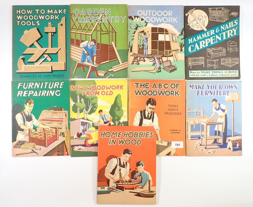 A group of ten woodworking books, Evans Brothers Ltd 'The ABC of Woodwork' etc.