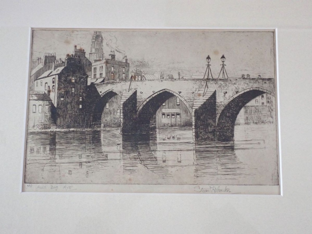 Wilfred Appleby (b.1889) etching Glasgow Trades House, signed in pencil plus two other Scottish - Image 3 of 4