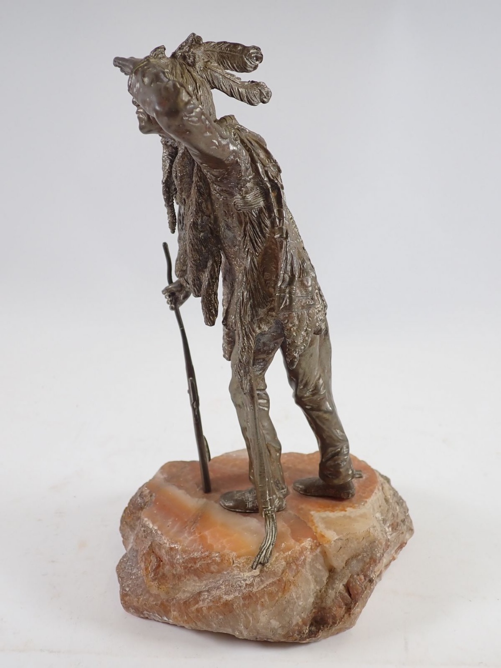 Carl Kauba - Austro Hungarian bronze of Native American Indian, 26cm tall - Image 2 of 6