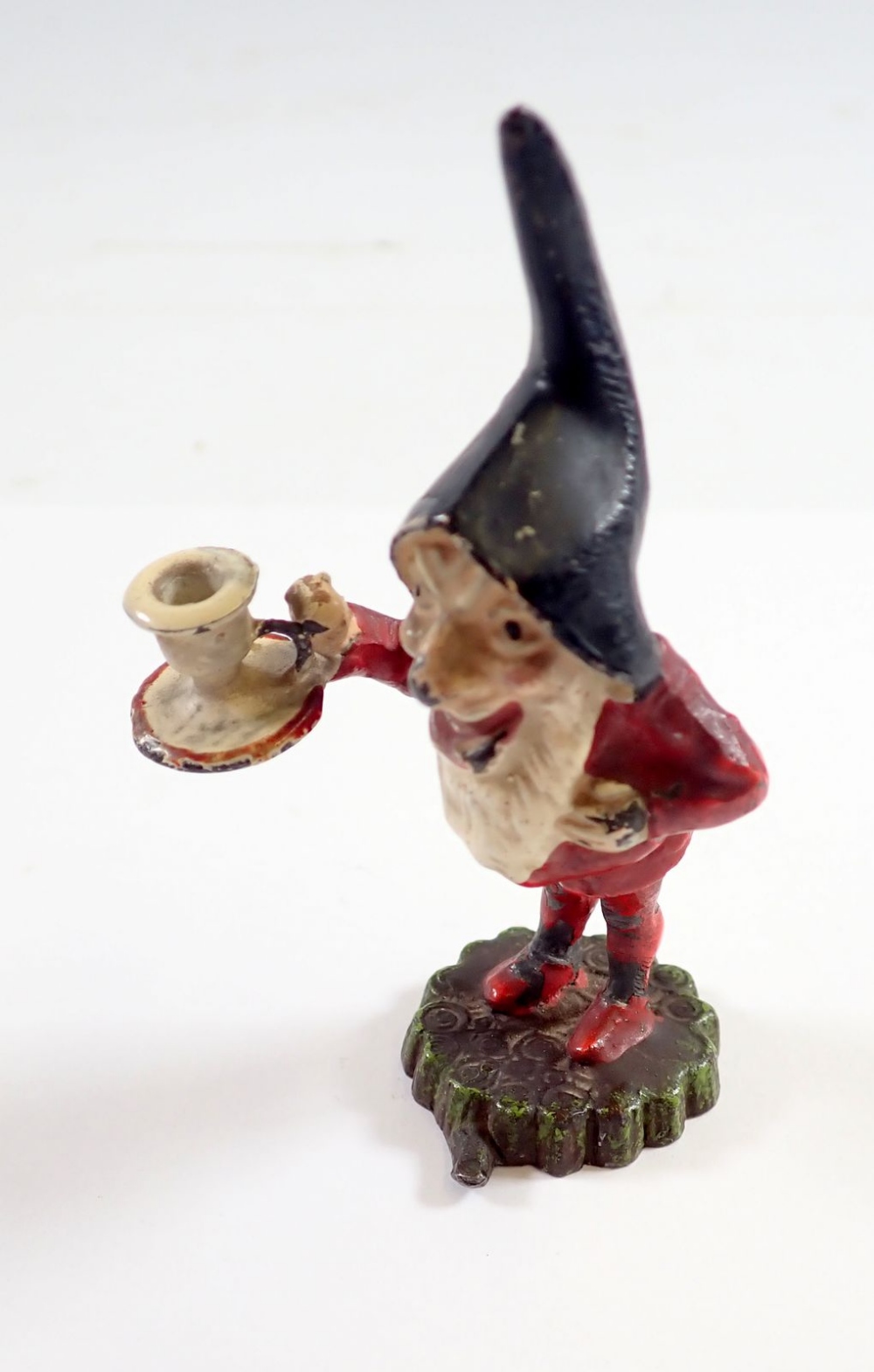 A cast metal and painted miniature figure of a dwarf, 9cm - Image 2 of 3