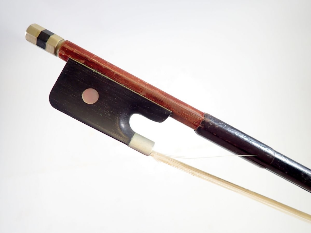 A 19th century Bohemian petite viola, 14 1/4" back and bow, cased - Image 12 of 14