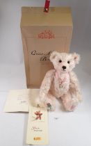 A Steiff Queen Mother 'Rose' limited edition teddy bear with certificate and box