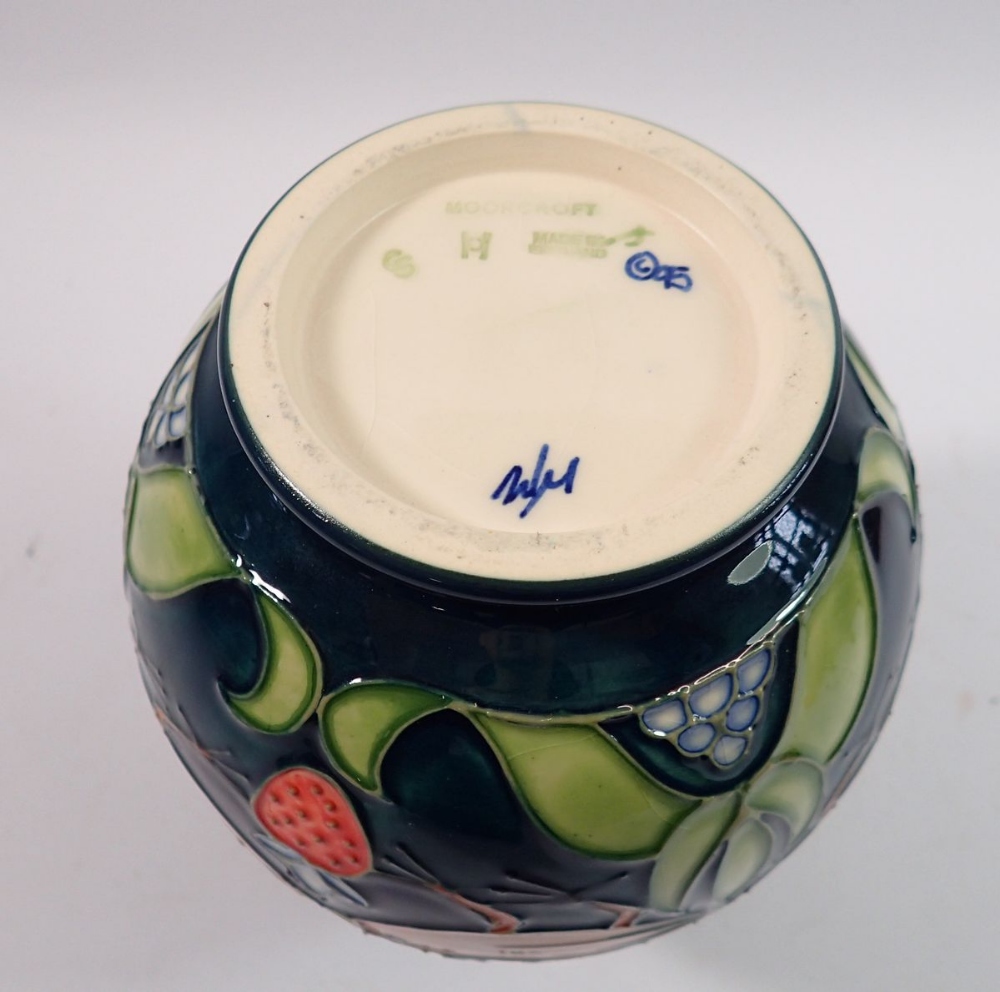 A Moorcroft vase in the Strawberry Thief pattern, 19cm tall - Image 2 of 2