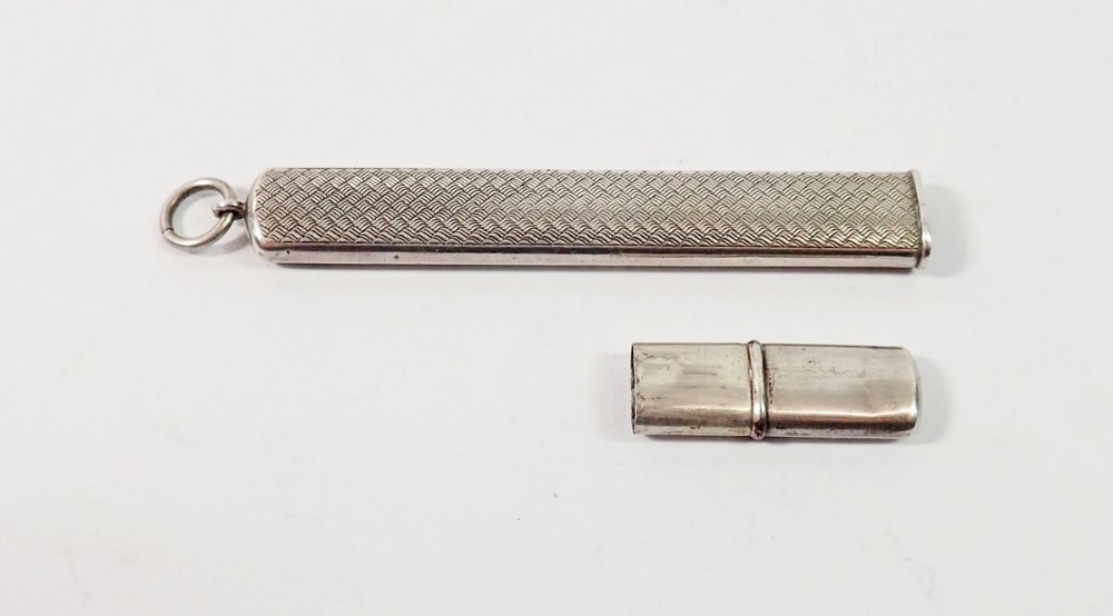 A continental silver clad pencil holder with engraved decoration - Image 2 of 2