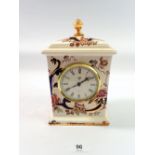 A Masons 'Mandalay' mantel clock, 20cm tall