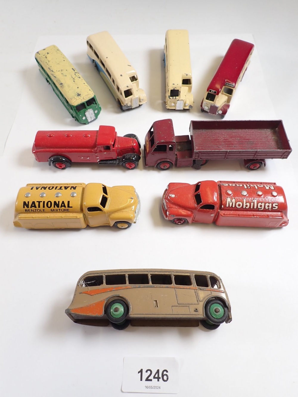 A collection of nine vintage Dinky buses and lorries - Image 2 of 2