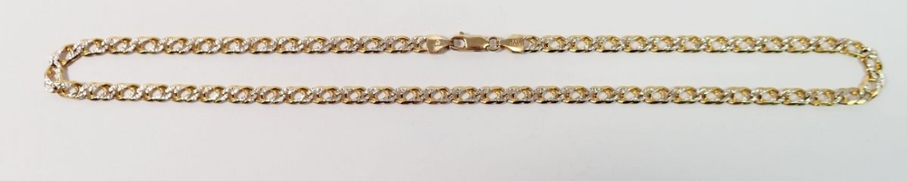 A 9ct gold white and yellow gold necklace, 46cm long, 13.1g - Bild 2 aus 4