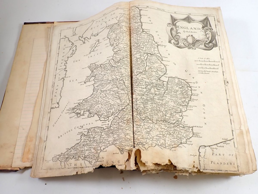 Camden's Britannia 1695 complete, with damage to some maps - Image 4 of 6