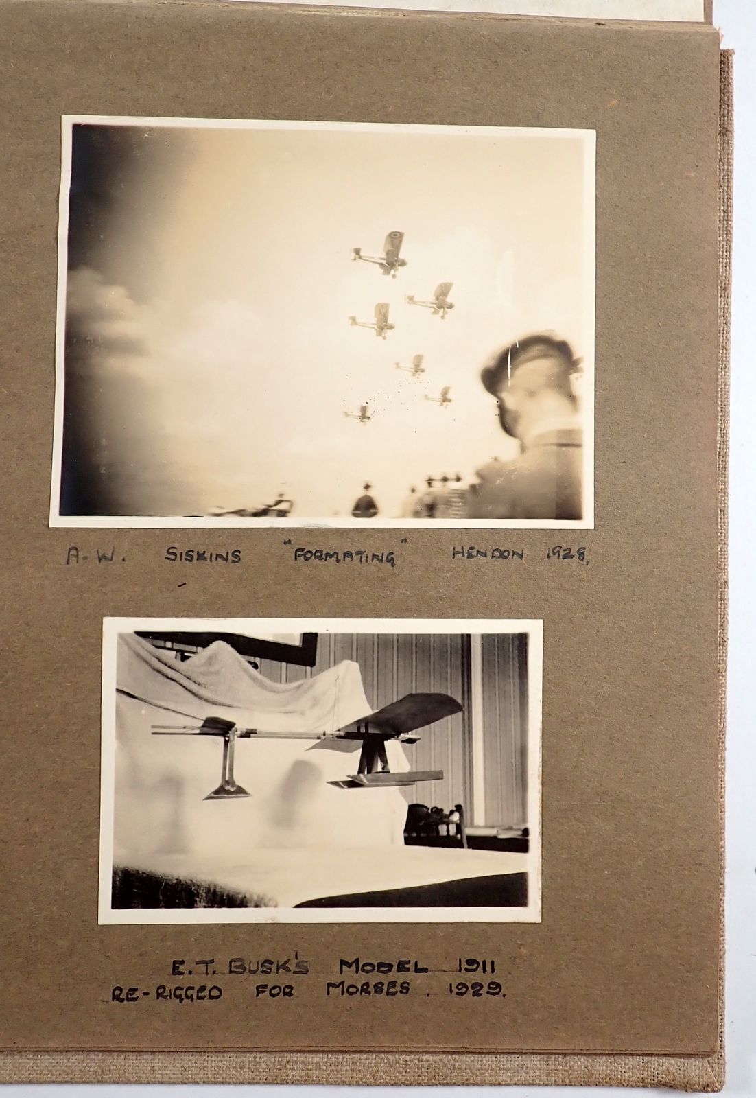 An interesting album of early aeroplane and gilding photographs circa 1930's, including - Image 15 of 15