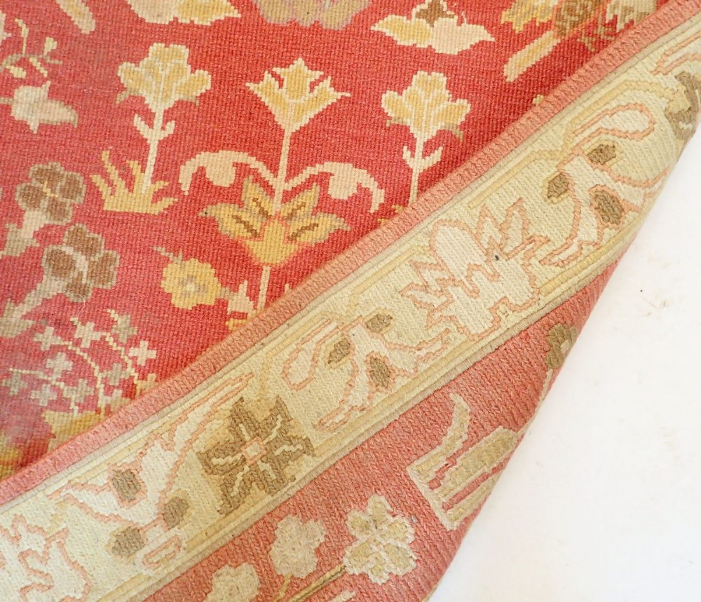 A Turkish style runner with floral design on coral ground, 271 x 93cm - Bild 3 aus 4