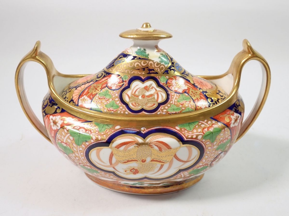 A fine early 19th century Spode tea and coffee service in the London shape, pattern No. 1291 painted - Image 8 of 18