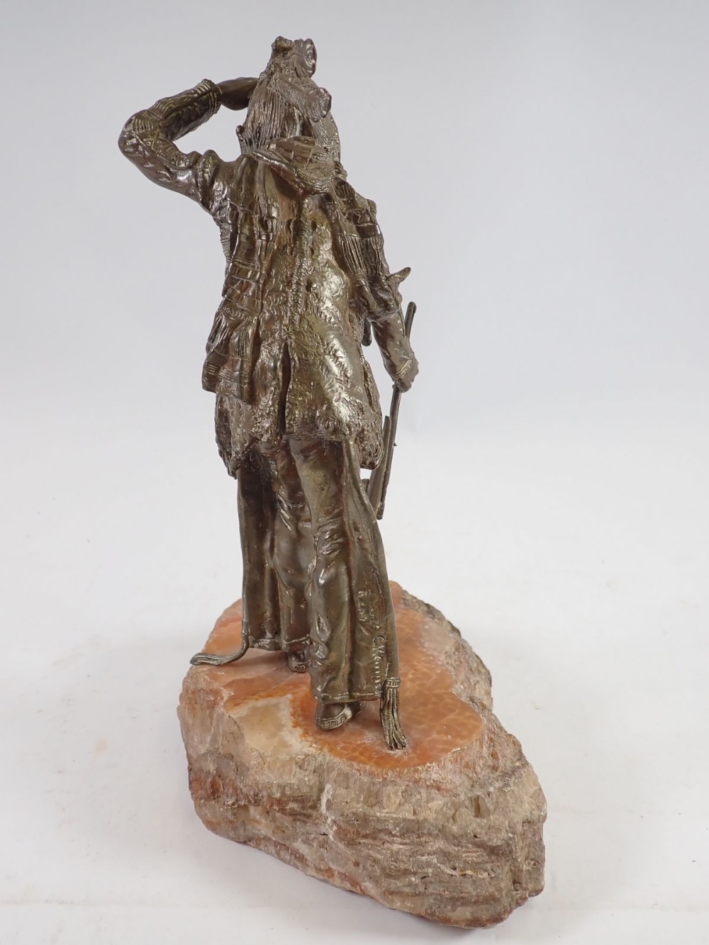 Carl Kauba - Austro Hungarian bronze of Native American Indian, 26cm tall - Image 4 of 6