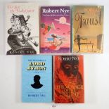 Robert Nye, five first editions - The Late Mr Shakespeare, The Facts of Life and Other Fictions,