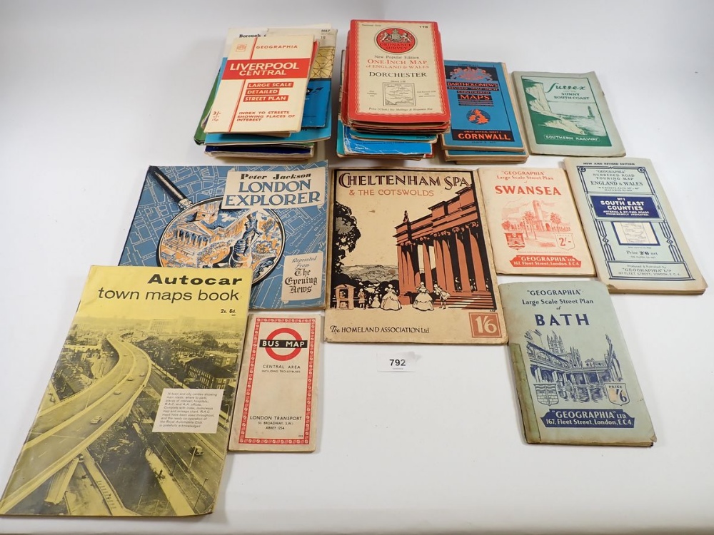 A collection of various maps including Geographic and 'Sussex Southern Railway' etc.